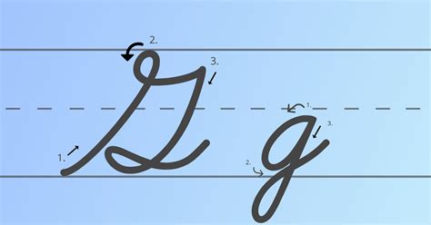 how to draw a cursive g